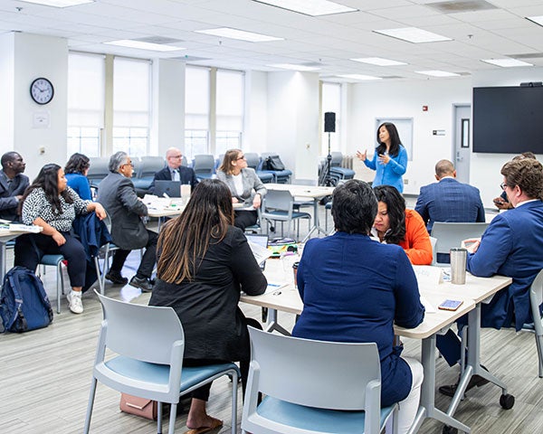 Gerrie Zhvara from OED leading a session